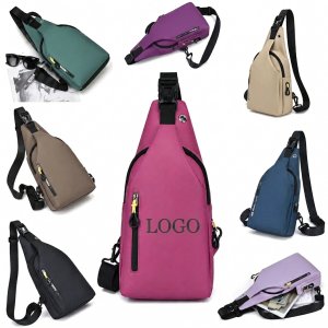 Durable Water-Resistant Oxford Crossbody Sling Backpack with Adjustable Strap
