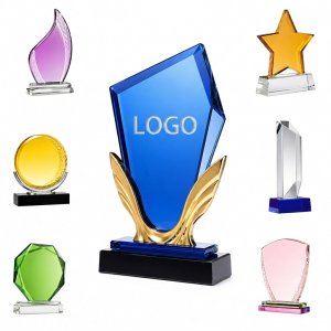 Multi-Tone Crystal Faceted Achievement Award