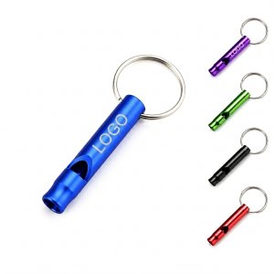 Aluminum Alloy Emergency Whistle with Metal Keyring