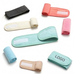 Reusable Plush Microfiber Spa Headband with Adjustable Closure