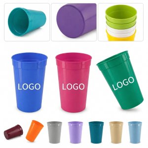 12 oz. Reusable Plastic Event Cup - Multi-Color Tapered Design