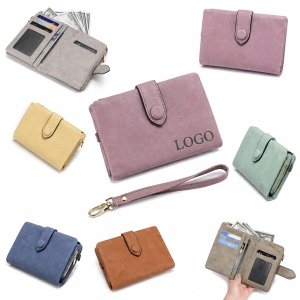 Multi-Compartment Synthetic Leather Travel Wristlet with Secure Zip Pocket