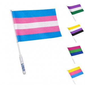 Illuminated Handheld Pride Flag Set with Light-Up Display Handle