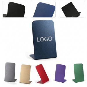 Weighted Metal Desktop Bookend with Integrated Base Padding
