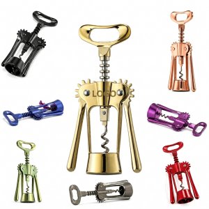 Zinc Alloy Winged Wine Opener with Dual Lever Action