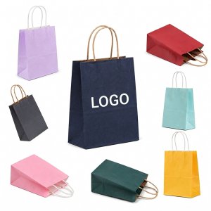 Premium Matte Finish Kraft Paper Shopping Bag with Twisted Handles