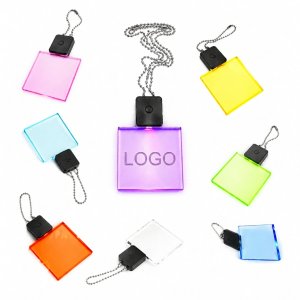 Light-Up Acrylic Identification Pendant with Metal Ball Chain