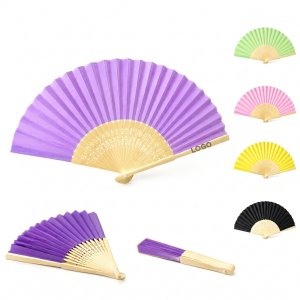 Portable Bamboo Folding Hand Fan for Events and Ceremonies