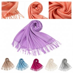 Premium Reversible Fringed Shawl Scarf with Dual-Tone Finish