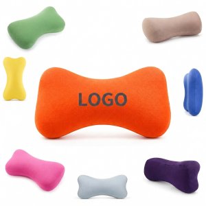 Contoured Bone-Shaped Microbead Neck Support Travel Pillow