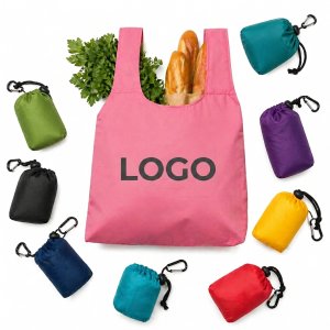 Portable Foldable Shopping Carrier with Integrated Storage Pouch